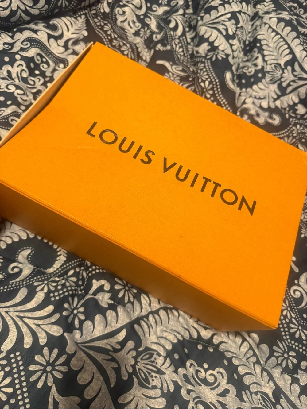 Louis Vuitton Black Leather Mule Sandals with Gold Logo Accents